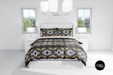 white and gold, tribal, duvet, duvet covers, earth tone, bedroom cover, king size, ulli, ullihome, buy black, african, queen size, twin size