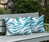 Seppo Zebra Print Indoor/Outdoor Reversible Rectangular Pillow