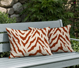 Billi Zebra Print Indoor/Outdoor Reversible Rectangular Pillow