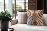 Salie Zebra Faux Suede Square Indoor Pillow in Lavender Latte - Size 18x18
