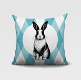 Rabbit Indoor/Outdoor Reversible Square Pillow