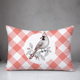 Red Cardinal Indoor/Outdoor Reversible Rectangular Pillow