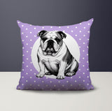 Bulldog  Indoor/Outdoor Reversible Square Pillow