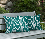 Meli Zebra Print Indoor/Outdoor Reversible Rectangular Pillow