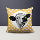 Cow Indoor/Outdoor Reversible Square Pillow