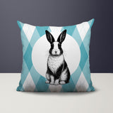 Rabbit Indoor/Outdoor Reversible Square Pillow