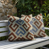 Tara 2 Sets Indoor/Outdoor Reversible Indoor Pillow in Umber - Size 25x18