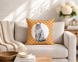 Maine Coon Cat Indoor/Outdoor Reversible Square Pillow