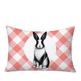 Rabbit Indoor/Outdoor Reversible Rectangular Pillow