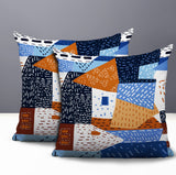 Praxies Patches Indoor/Outdoor Reversible Square Pillow