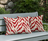 Billi Zebra Print Indoor/Outdoor Reversible Rectangular Pillow