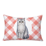 Short Hair Cat Indoor/Outdoor Reversible Rectangular Pillow