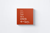 Every Door Has Its Own Key Canvas Wall Art in Burnt Orange, square