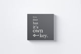 Every Door Has Its Own Key Canvas Wall Art in Gray, square