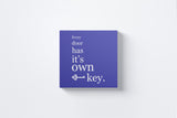 Every Door Has Its Own Key Canvas Wall Art in Iris, square