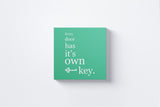 Every Door Has Its Own Key Canvas Wall Art in Mint, square