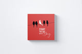 Start the Day with a Song Canvas Wall Art in Coral, square