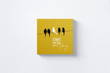 Start the Day with a Song Canvas Wall Art in Yellow, square