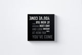 Turn Around and See How Far You've Come Canvas Wall Art in Black, square