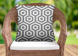 Bobs Hexes Geometric Reversible Indoor/Outdoor Square Pillow