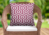Bobs Hexes Geometric Reversible Indoor/Outdoor Square Pillow