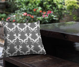 Galton Damask Outdoor Reversible Throw Square Pillow