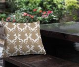 Galton Damask Outdoor Reversible Throw Square Pillow