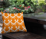 Galton Damask Outdoor Reversible Throw Square Pillow