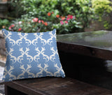 Galton Damask Outdoor Reversible Throw Square Pillow