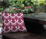 Galton Damask Outdoor Reversible Throw Square Pillow