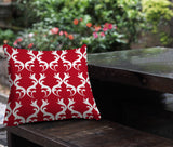 Galton Damask Outdoor Reversible Throw Square Pillow