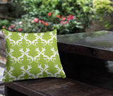 Galton Damask Outdoor Reversible Throw Square Pillow