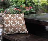 Galton Damask Outdoor Reversible Throw Square Pillow