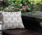 Galton Damask Outdoor Reversible Throw Square Pillow