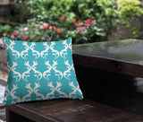 Galton Damask Outdoor Reversible Throw Square Pillow