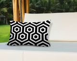 Jinnys Hexes Geometric Reversible Indoor/Outdoor Rectangular Pillow
