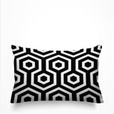 Jinnys Hexes Geometric Reversible Indoor/Outdoor Rectangular Pillow