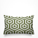 Jinnys Hexes Geometric Reversible Indoor/Outdoor Rectangular Pillow