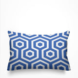 Jinnys Hexes Geometric Reversible Indoor/Outdoor Rectangular Pillow