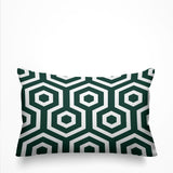 Jinnys Hexes Geometric Reversible Indoor/Outdoor Rectangular Pillow