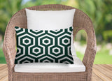Jinnys Hexes Geometric Reversible Indoor/Outdoor Rectangular Pillow