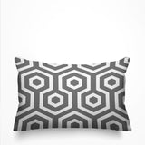 Jinnys Hexes Geometric Reversible Indoor/Outdoor Rectangular Pillow