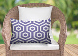 Jinnys Hexes Geometric Reversible Indoor/Outdoor Rectangular Pillow