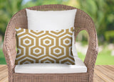 Jinnys Hexes Geometric Reversible Indoor/Outdoor Rectangular Pillow