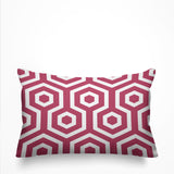 Jinnys Hexes Geometric Reversible Indoor/Outdoor Rectangular Pillow