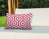 Jinnys Hexes Geometric Reversible Indoor/Outdoor Rectangular Pillow
