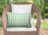 Jinnys Hexes Geometric Reversible Indoor/Outdoor Rectangular Pillow