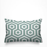 Jinnys Hexes Geometric Reversible Indoor/Outdoor Rectangular Pillow