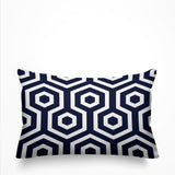 Jinnys Hexes Geometric Reversible Indoor/Outdoor Rectangular Pillow