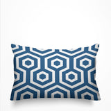 Jinnys Hexes Geometric Reversible Indoor/Outdoor Rectangular Pillow